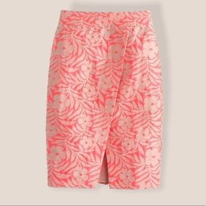 J. Crew Plumeria Jacquard Crossover Pencil Skirt 2